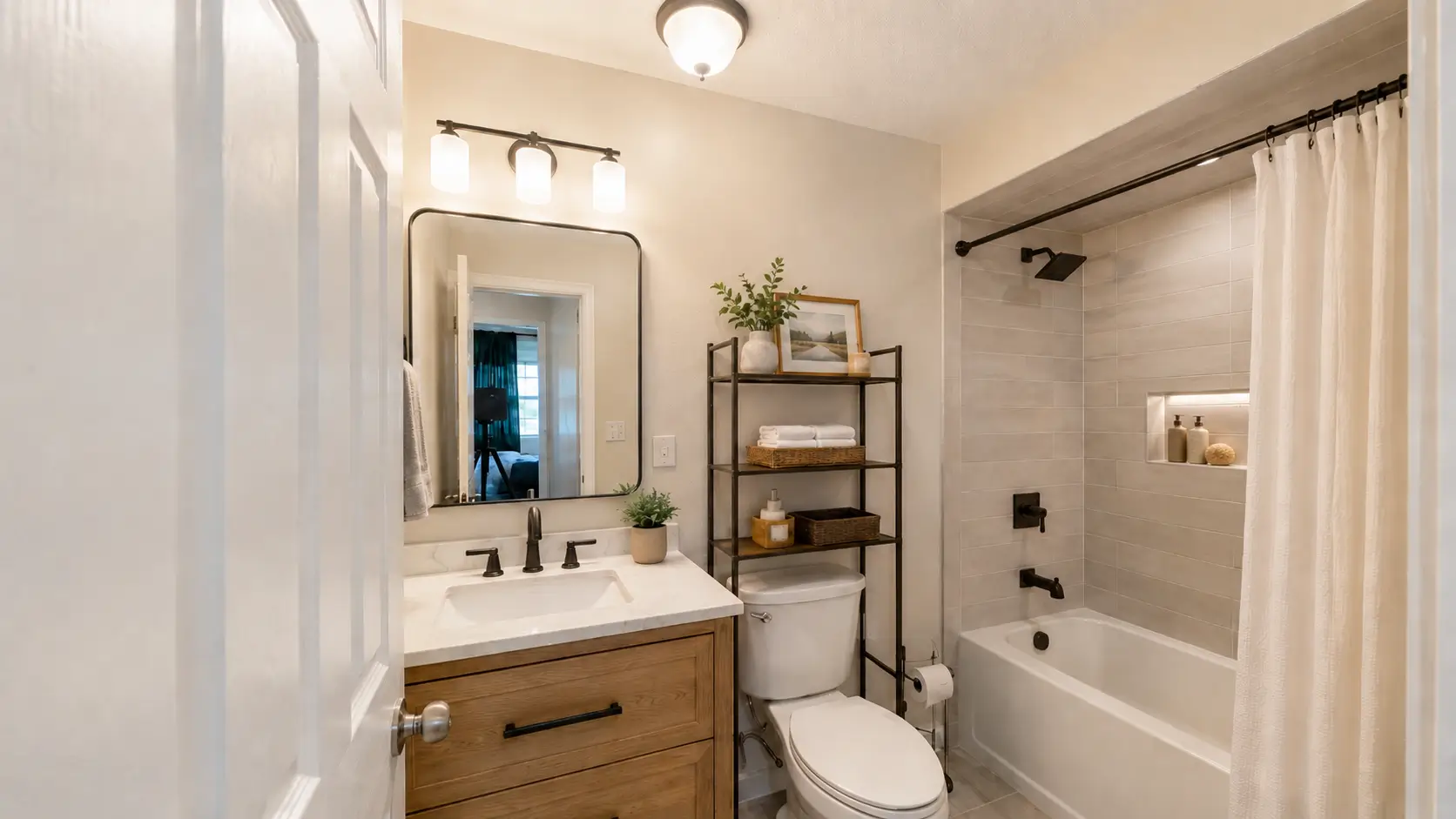 Renovated bathroom that increases home value and rental income in a Lowcountry investment property